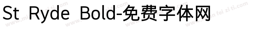 St Ryde Bold字体转换